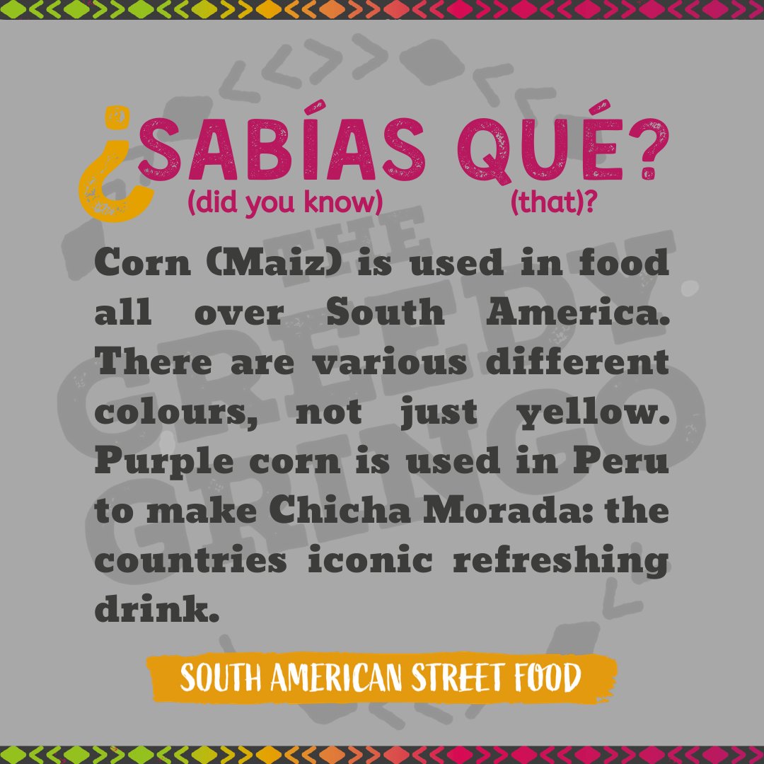 SABÍAS QUÉ? Maybe you already knew...tell the world below. #funfactfriday #getgreedy #elhecho #laverdad #greedygringo #southamericanstreetfood #southamerica #facts #fun