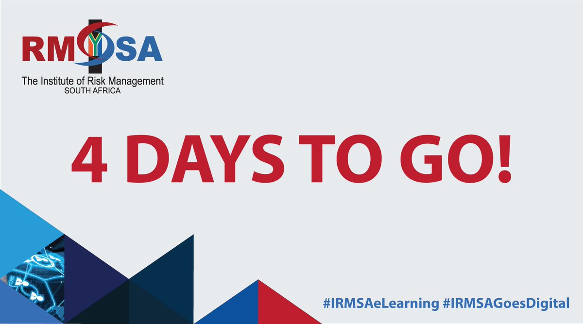 IRMSAInsight's tweet photo. IRMSA has taken the next step and is bringing eLearning to you. Take the next step in YOUR risk journey and sign up. Launching soon!

#IRMSAeLearning #IRMSAGoesDigital https://t.co/21EEhdL481