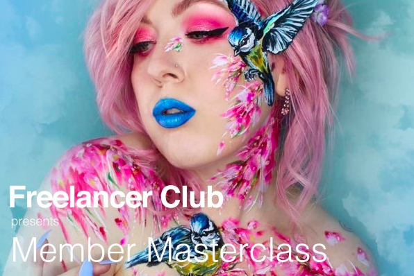 Member Masterclass: The Colourful World of Body Art with Freelancer Club member and artist <a href="/misskatemonroe/">𝐀𝐑𝐀𝐁𝐈𝐊𝐈 🔗</a>. Today @ 2pm (BST): mtr.cool/zcapnymjve