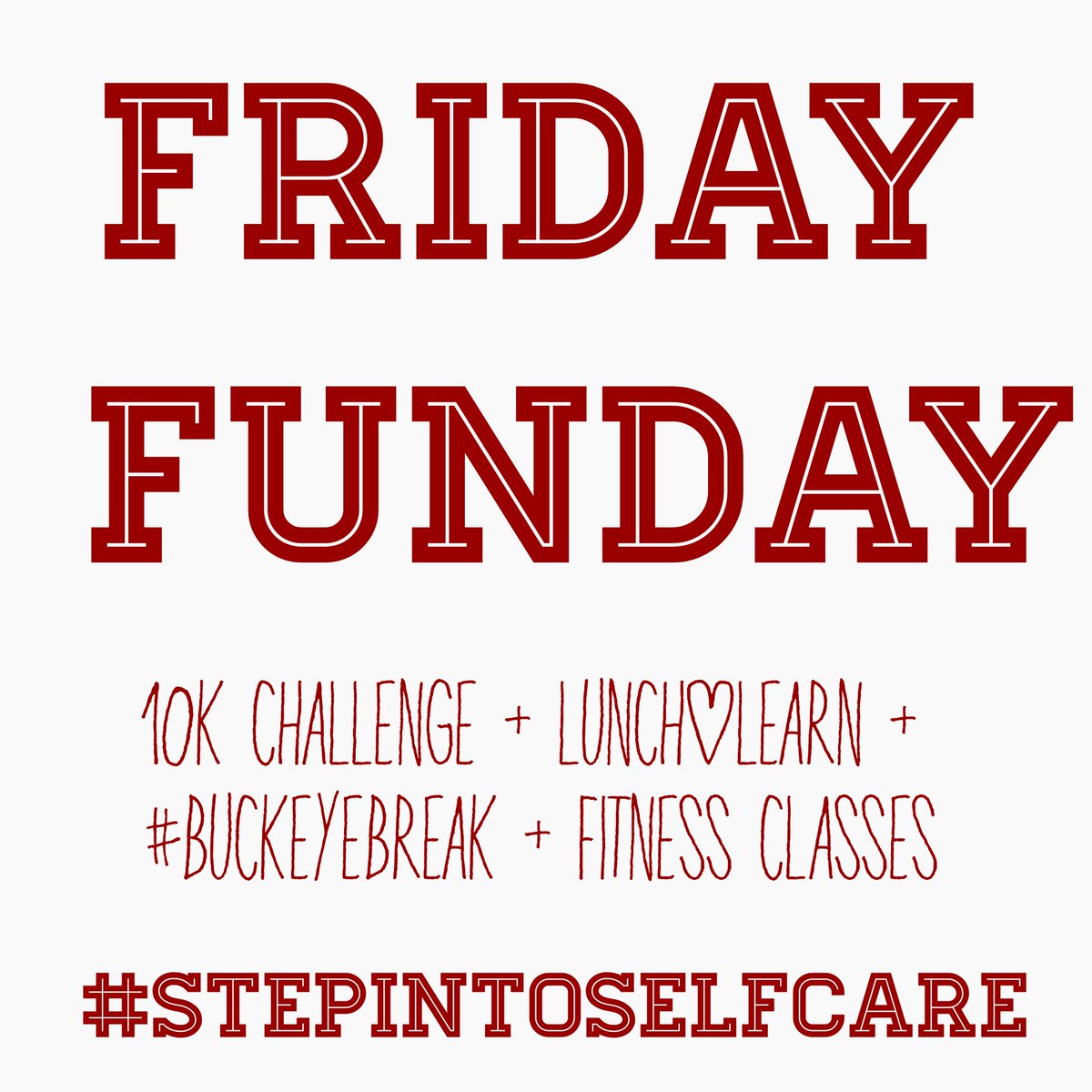 YP4H's tweet image. It's another Friday Funday!   Make sure to submit your photos from the week, try to get in 10,000 steps and join us for one of these fun events! #StepIntoSelfCare ow.ly/Isvp50zDYXq