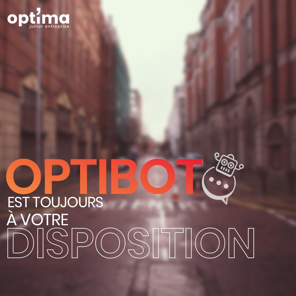optima_je's tweet photo. Malgré la situation actuelle du pays Optima Junior Entreprise est toujours à votre disposition grâce à son chatbot et vous garantis une disponibilité 24/24 7j /7 ainsi qu’une réponse en temps réel .🦾🤖 #stay_safe #Optimaje #optibot https://t.co/R8Y9X9eayY
