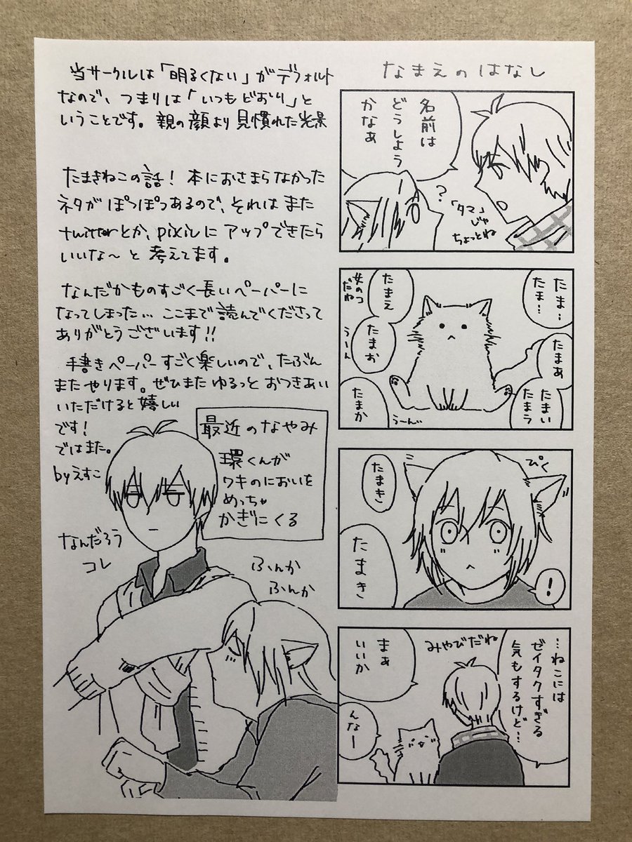 過去の制作物を漁っていたら古いペーパーが出てきたので供養
1枚目は原本がアナログだからデータでも残ってないやつですね…… 