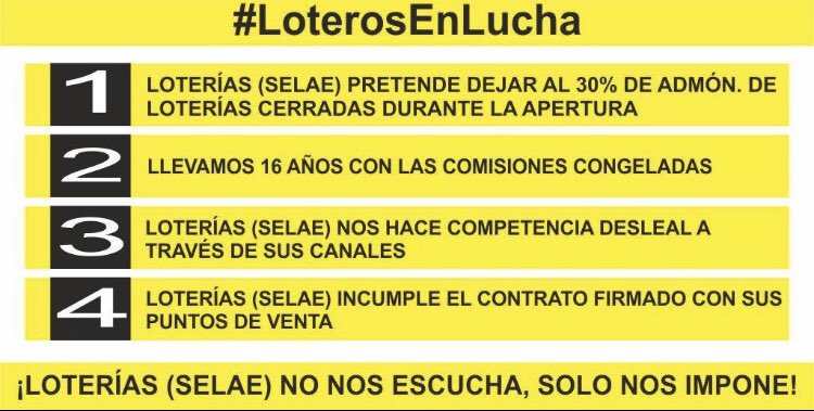 anda_toca's tweet photo. #LoterosEnLucha #SOSLoterias @agarzon @PabloIglesias @Ruiz_Noticias @antonlosada @LaFallaras @pnique @La_SER @cuatroaldia @todoesmentiratv https://t.co/IKE0XdLQWs