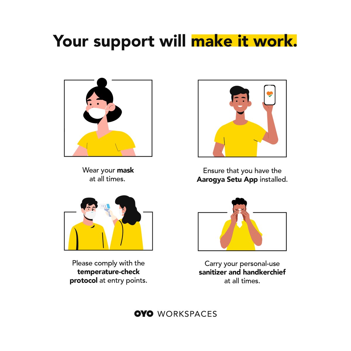 innov8cowork's tweet image. Make every moment work with small safe steps. 

#SafetyFirst #OYOWorkspaces #MakeEveryMomentWork #Innov8 #Coworking #StaySafe #SafeWorkplaces