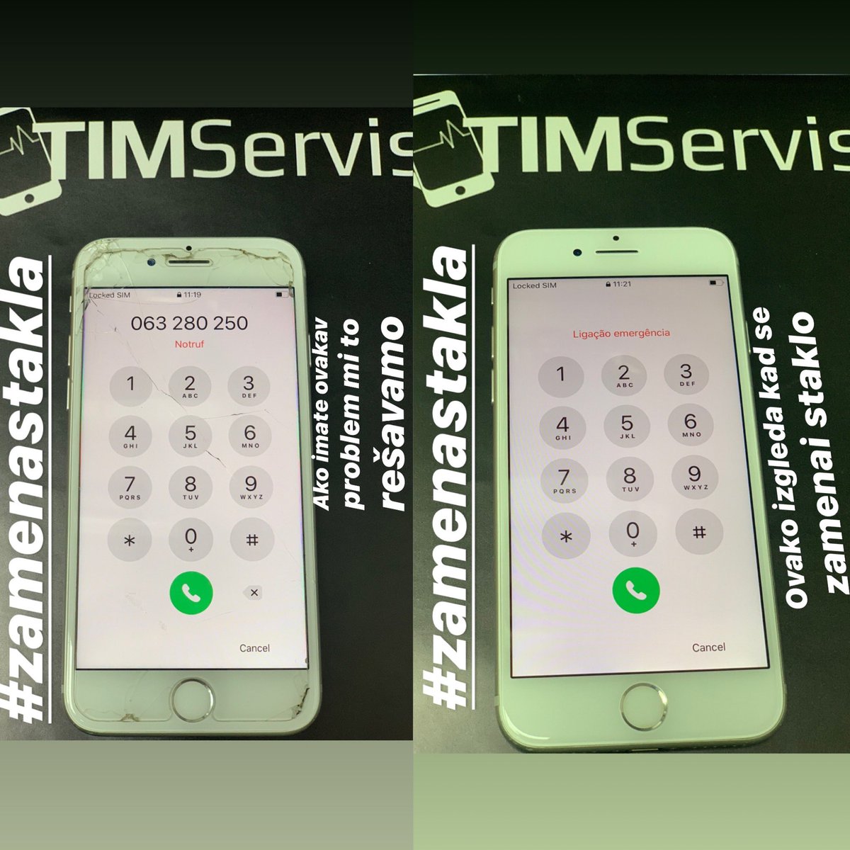 Timservis's tweet photo. 063/280-250 
#timservis #since1999 
Ispustili ste telefon i slomilo se STAKLO !!! Bez brige mi smo tu da ga popravimo da bude kao Nov !
#servismobilnihtelefona #servismobilnihtelefonabeograd #servismobilnihtelefonanovibeograd 
#zamenastakla #zamenaekrana #zamenadispleja https://t.co/RP8mC9EQfy