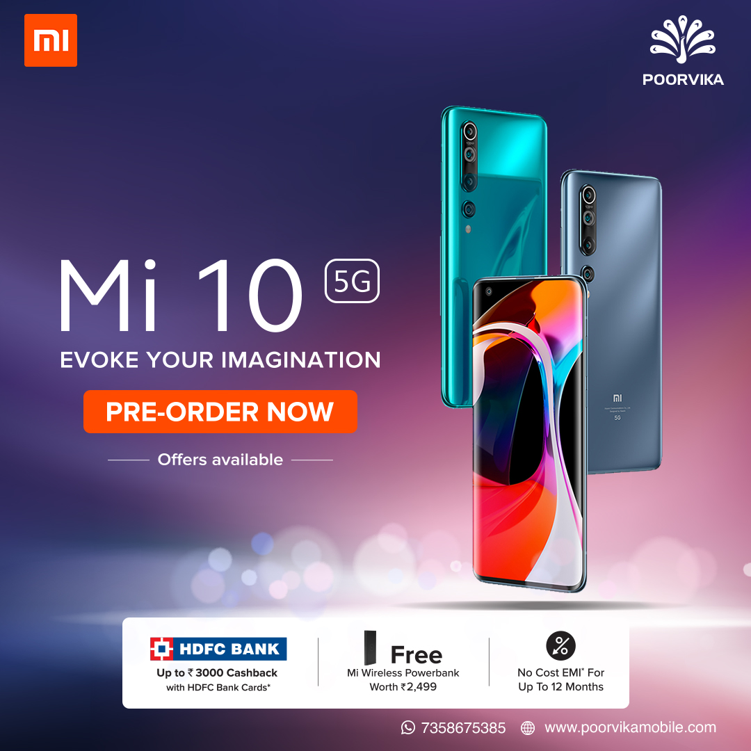 Poorvika Mobiles on Twitter "PreOrder the latest Mi 10 Smartphone and