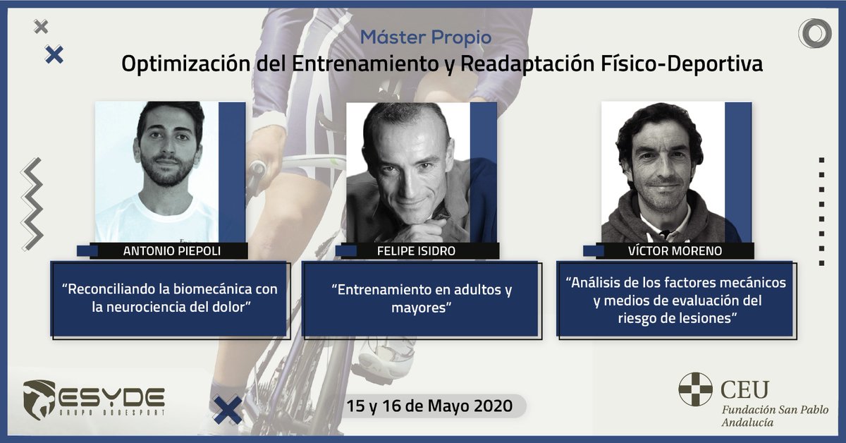 ESYDE_Formacion's tweet photo. ¡Nuevo finde de #posgrados deportivos! 

@ESYDE_Formacion y @CEUAndalucia siguen avanzando en el desarrollo de los másteres deportivos con nuevas sesiones repletas de conocimiento del bueno.

¡Seguimos!

#creciendoporeldeporte #eresloquehaces

https://t.co/FIj1RKyfzP https://t.co/WkiQpGKvNe