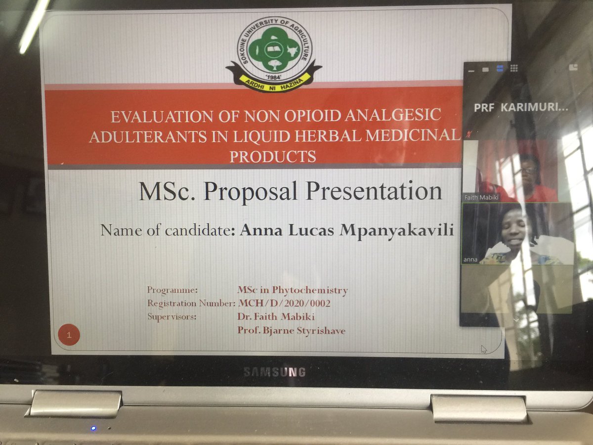 karimuribo's tweet photo. Happening now @SokoineU : the first MSc Proposal Online presentation by Anna at SMCoSE https://t.co/Jtf0YPKfKk