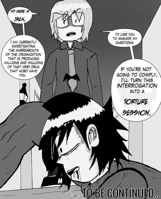 @Pippin_Hamster @SuuDennis >tfw ComicFury user
Well, whatevs. My name's Reap, and my big project is Boss Rush, a bloody action-adventure webcomic following Jack &amp; his friends, and their quest to take down the Blue Eye Organization. They'll face multiple adversaries along the way...

https://t.co/XdKuDOYivl 
