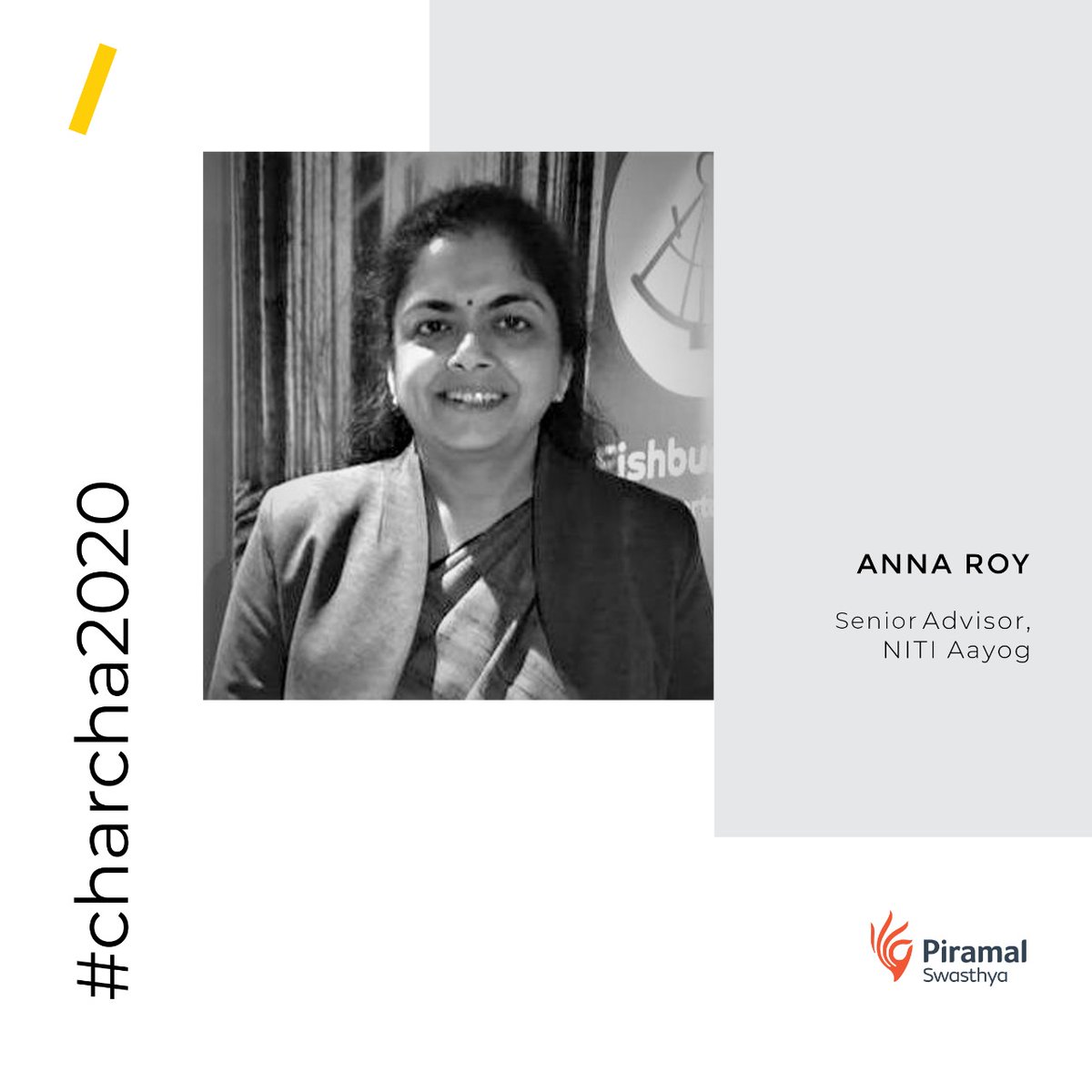 NITIAayog's tweet photo. #COVID19 has provided us an opportunity to leverage and scale up promising health tech solutions. #IndiaFightsCorona  

Listen to Ms. Anna Roy, Senior Adviser, @NITIAayog discuss health tech solutions at #charcha2020, 6PM today. 

Join here: https://t.co/cr0CQoZ12l https://t.co/rKC4cYXGBG