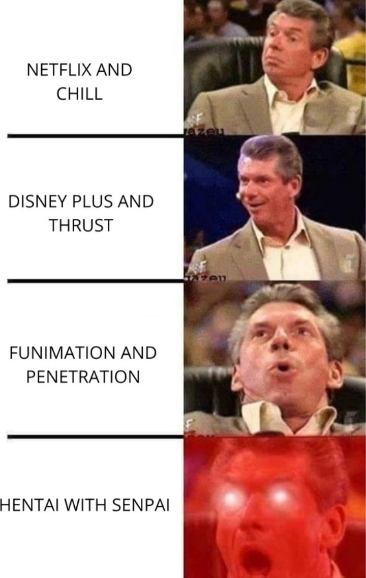 kaito_kunZ's tweet photo. Funimation and penetration 😂😂😂😭

Follow
Heart
Retweet
Comment

#anime #netflixandchill #Konosuba #explode #Disneyplusandthrust #funimationandpenetration #senpai
#anime #meme #follow #like #heart #comment https://t.co/qPNFD8X0Wy