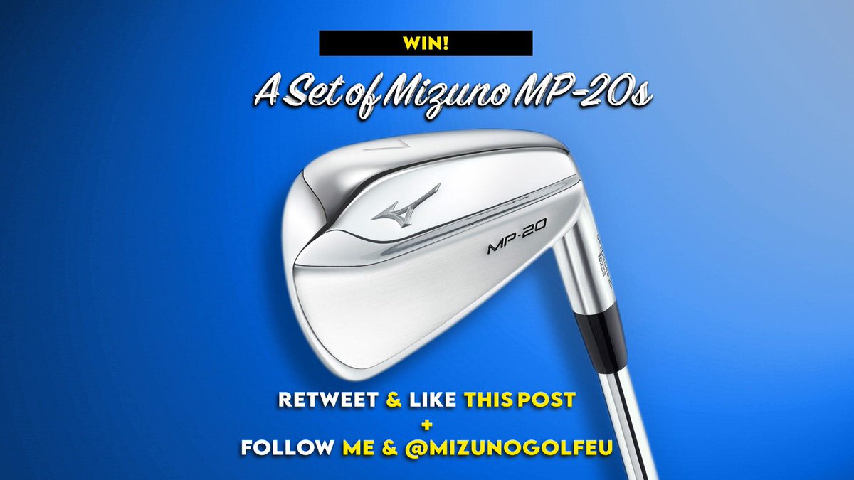 SET OF MP20’S GIVEAWAY ! For a chance to win a set of MP20 irons follow me and @MizunoGolfEU like and retweet this post. YOU ONLY HAVE 8 HOURS TO ENTER! Draw made today 8pm BST
