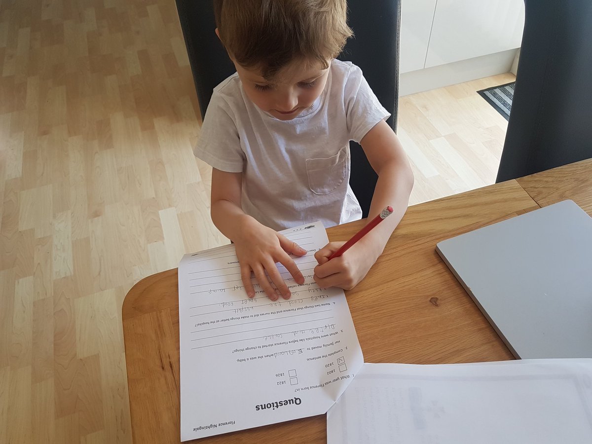 Stacey50745668's tweet photo. @MrsASmith3 lenny enjoyed learning about Florence Nightingale this week. We also did his spelling test this morning and he got 5 out of 5 😁. https://t.co/eiuTtaiyeH