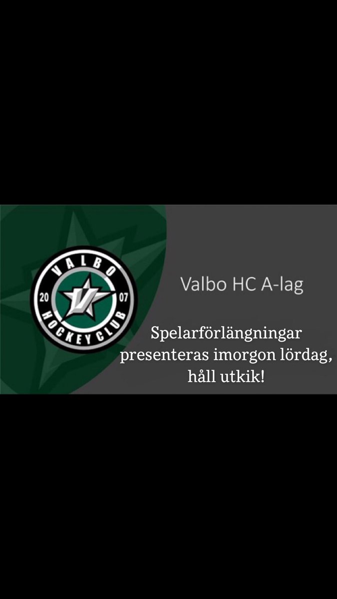 #Ballosignar

Coach Anton ”Ballo” Henriksson ligger inte på latsidan, två nya förlängningar kommer presenteras imorgon.

Håll utkik under dagen.

#Ballosignar
#valbohc