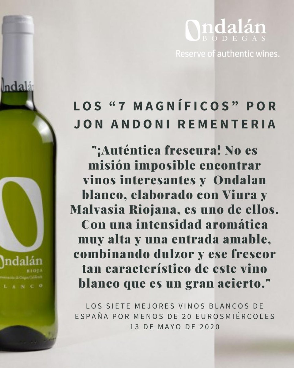 Es todo un lujo estar en la lista de <a href="/jonandoniremen/">Jon Andoni </a>, sumiller en el Restaurante Remenetxe de Muxika, profesor en la Escuela Superior de Hostelería Bilbao y campeón de España de sumilleres en 2018. ¡Muchas gracias!

▶️ ondalan.es/tienda