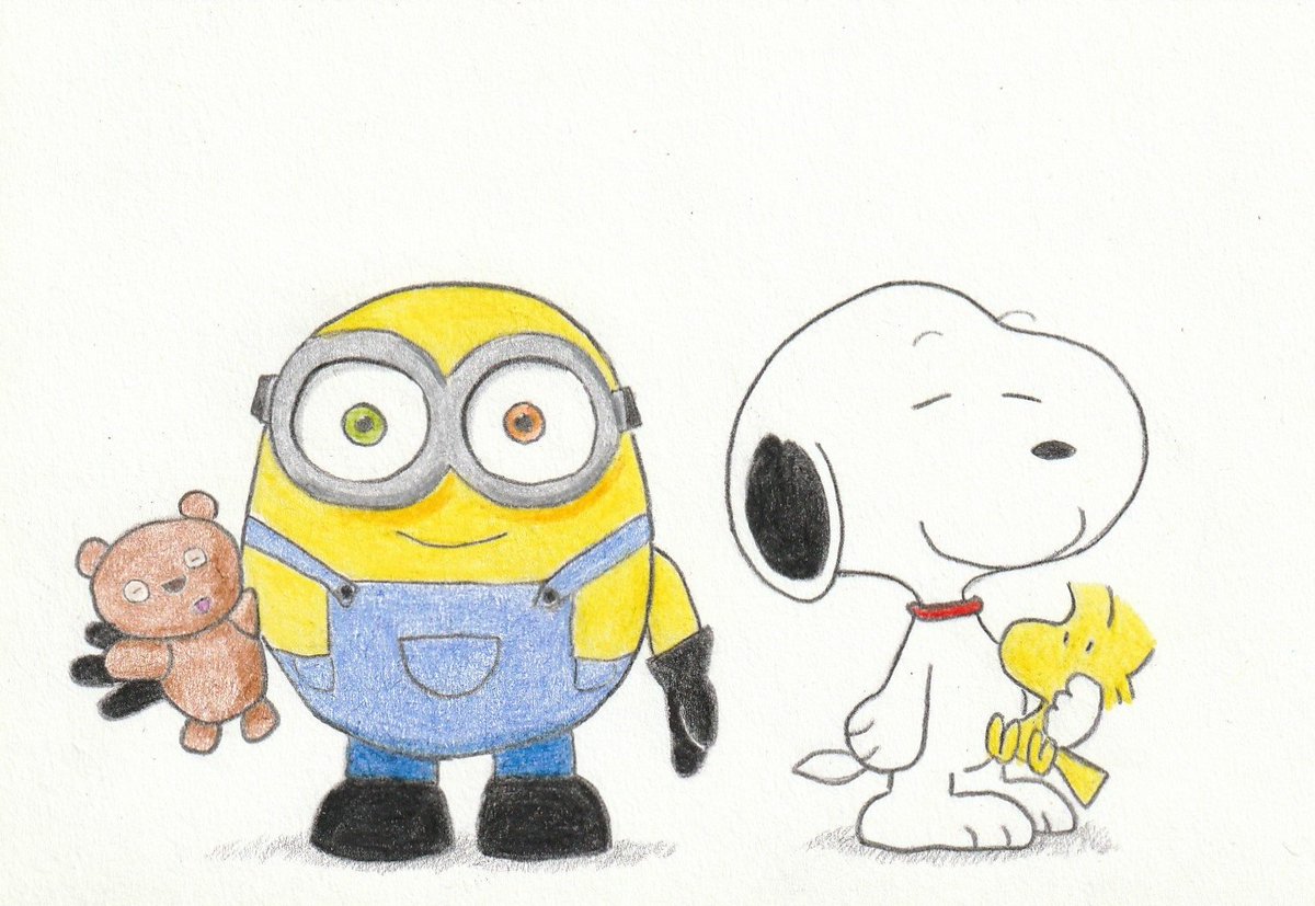 Sima على تويتر スヌーピー ミニオンズ イラスト Illustration Snoopy Minions