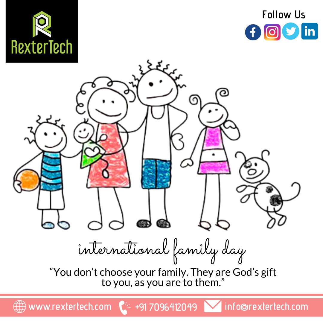 RexterTech's tweet photo. International Family day
"You don't choose your family. They are god's gift to you, as you are to them."
#internationalfamilyday #love #god #peace #joy #faith #choose #prayer #happiness #feelings #emotions #familylove #rextertech https://t.co/dFEB9BCMaJ
