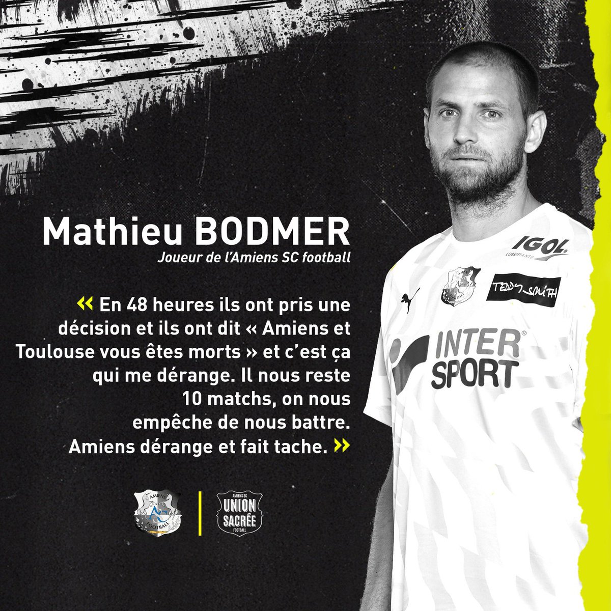 AmiensSC's tweet photo. Les joueurs de l’Amiens SC se sont aussi exprimés 💬👇

⚫️⚪️ https://t.co/Q8GQ3m63fz