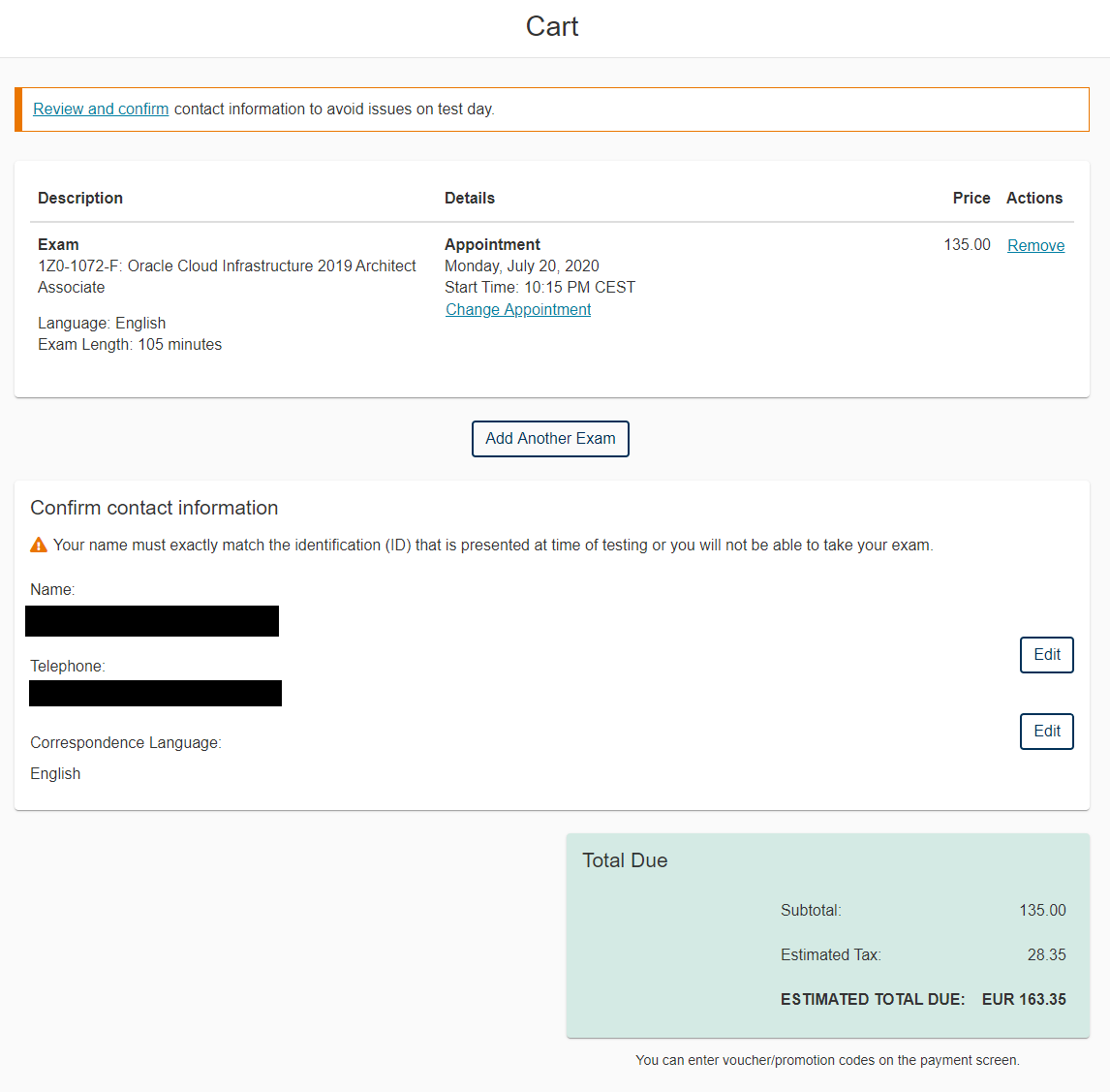 Megauap's tweet photo. @Oracle_Edu I'm not getting the discount either. I accessed the Pearson VUE page through the link in the Oracle Certification course page. https://t.co/YaMleRNfHk