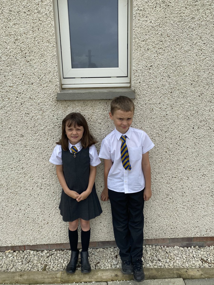woodj82's tweet photo. @StMargaretsRCPS Mason...here Ms Jack, Iris...here Miss Doyle all dressed and ready for School #SchoolUniformDay #missingschool #missingFriends #missingTeachers https://t.co/czkJZooPkX