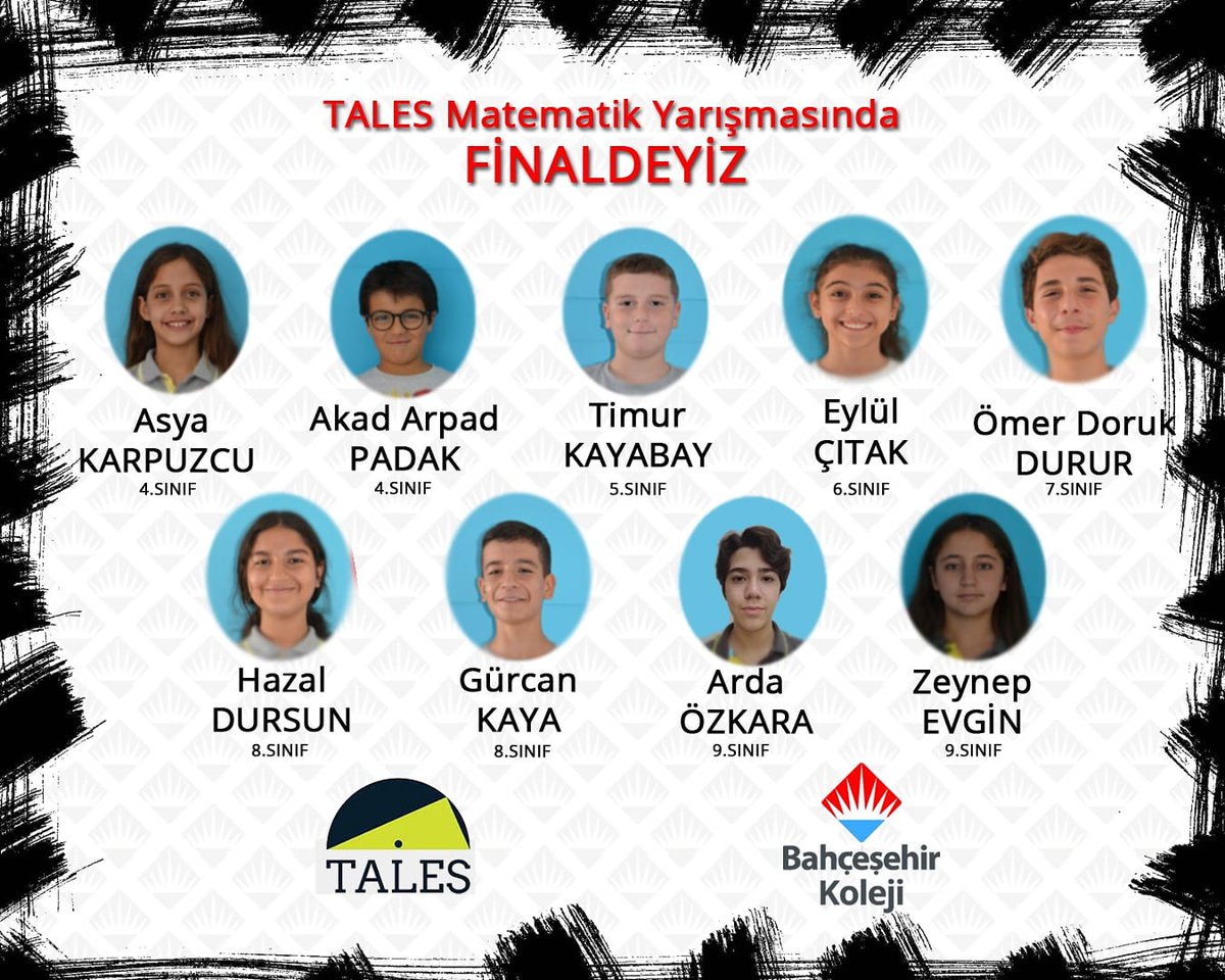 kusadasi_BK's tweet photo. Tales Matematik Yarışmasında %3'lük dilime girerek Türkiye finaline kalan öğrencilerimizi tebrik ederiz. https://t.co/F8dvqQZQRE