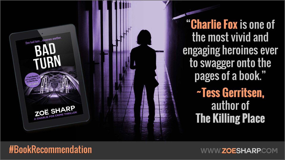 authorzoesharp's tweet photo. “Charlie Fox is one of the most vivid and engaging heroines ever to swagger onto the pages of a book.” ~Tess Gerritsen, author of The Killing Place
https://t.co/7X0Hik89rH
#AmReading #ZoeSharp #BadTurn #CharlieFox9 https://t.co/5ftUY0FyAR