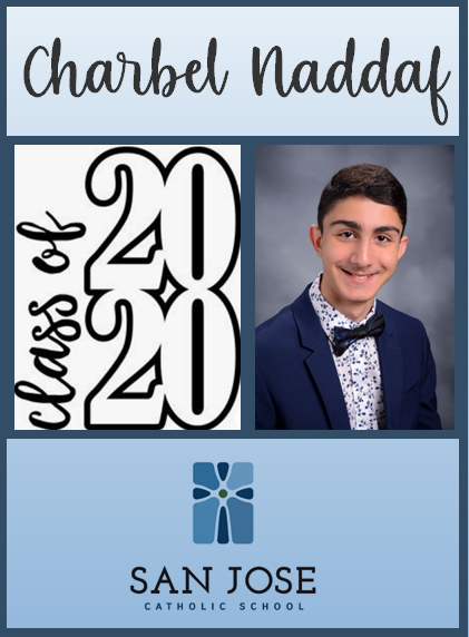 SanJoseCSJax's tweet photo. 8th grade Spotlight of the Day! We are so proud of our 8th graders and are excited to see where their journey leads them. Their presence on our campus will be greatly missed. Congratulations, Class of 2020! #sanjosecatholic #classof2020 #catholicschoolstrong https://t.co/yd5NL9KsDm
