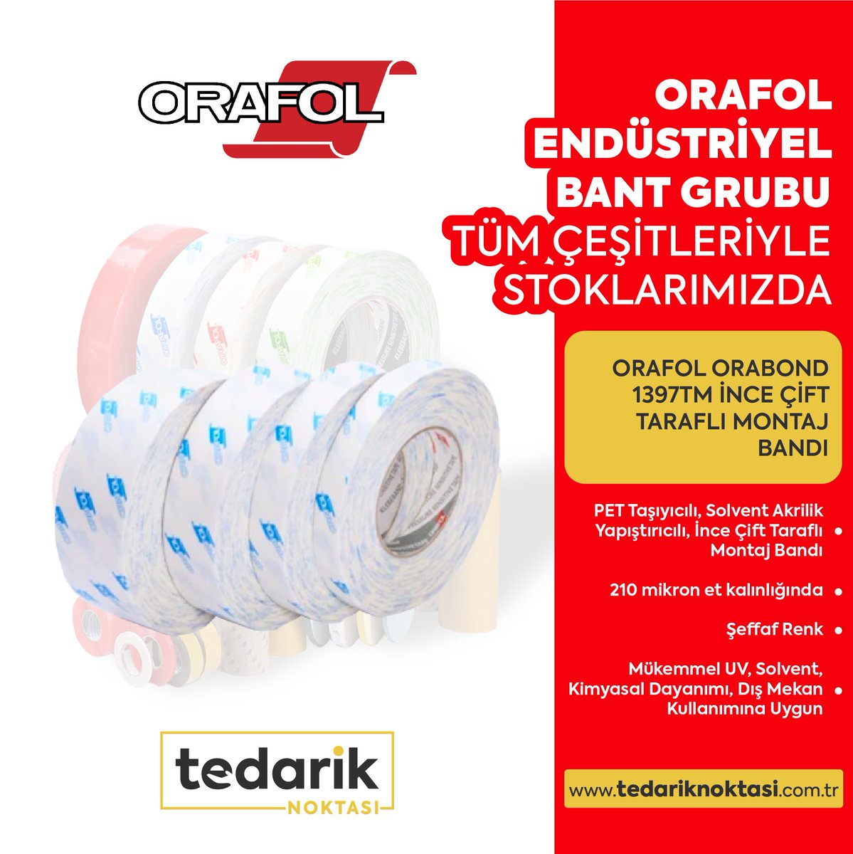 tedariknoktasi's tweet photo. #3M, #Orafol, #Nitto, #Soudal, #Winkel, #Henkel, #Loctite, #TedarikNoktasi #tedarikci, #VHB, #çifttaraflıbant, #montajbandı, #UHB, #Tesa, #ACX, #köpükbant, #kolibandı, #yapıştırıcı, #ubant, #universalbant, #yerisaretlemebandı #pvcbant #vinilbant #1397TM https://t.co/wKkOcQd6Ec