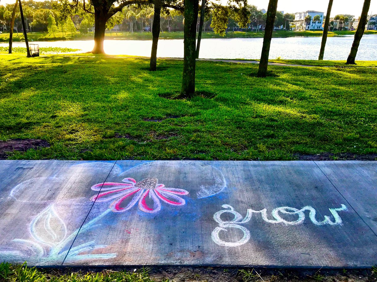 LibraGirlTracy's tweet photo. Grow π³
.
#stpete #chalkart #keepstpeteshining #lovewhereyoulive #morningrun #parklife #sidewalkchalk https://t.co/c9cf1emU1z