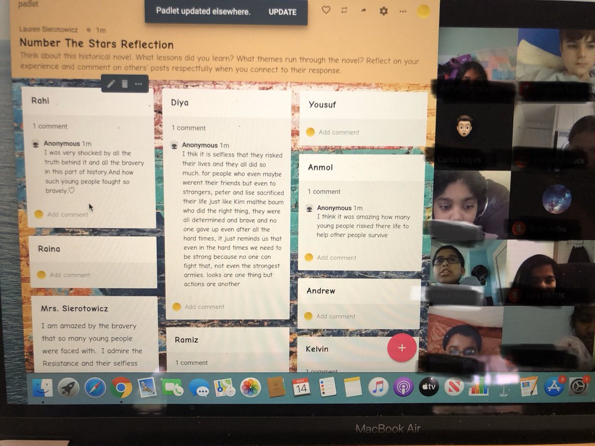 sierotowiczBC's tweet photo. My class begged me to have one whole class reading group instead of our smaller groups since we were finishing our novel, Number The Stars! We had wonderful discussion and meaningful reflections! @sherrysassine @jaime_maccarone @LRogolAP @padlet https://t.co/M8tv6N3wc7