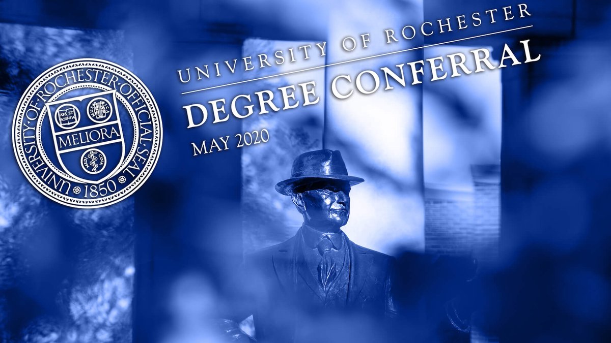 UofR's tweet photo. Happy Friday, Rochester—and happy degree conferral day, Class of 2020! #UR2020 https://t.co/jqdOtFcJI3