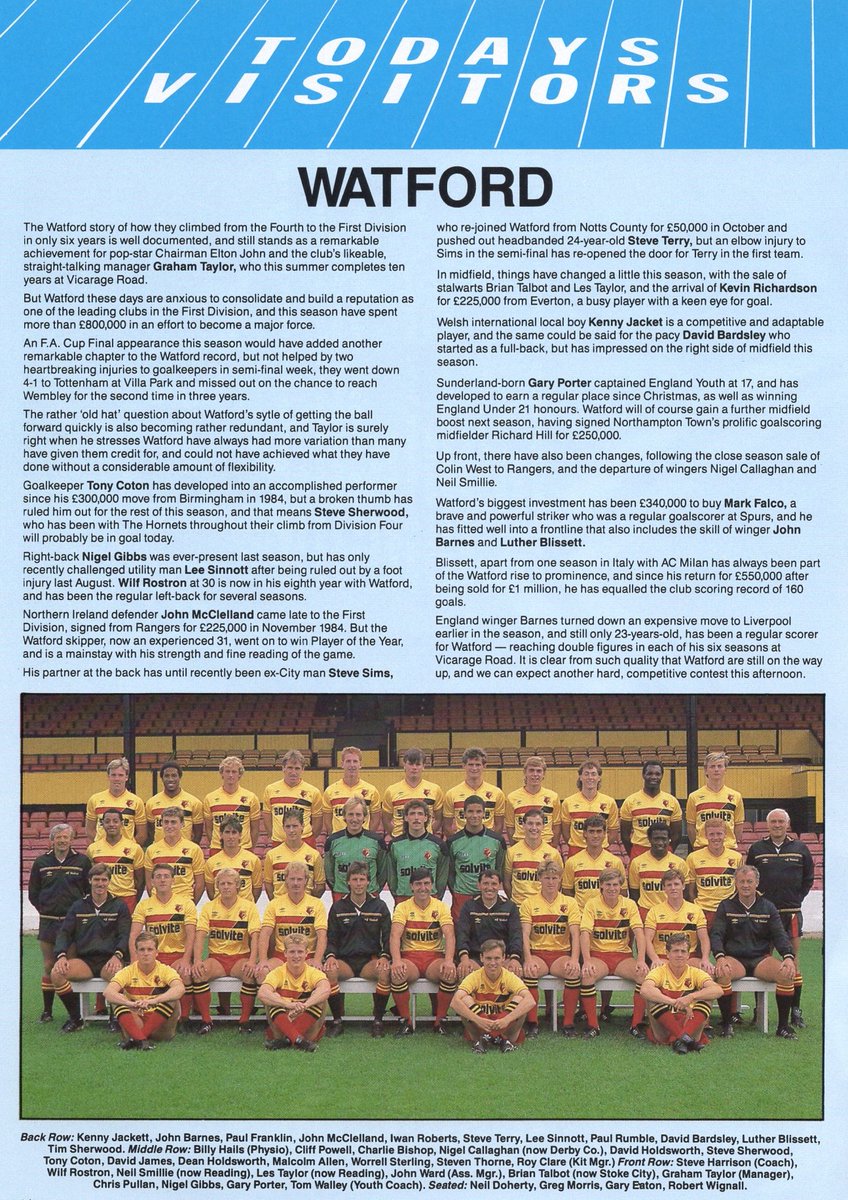 LCFCprogs's tweet photo. 25th Apr 1987
#LCFC v #WFC – Cover: Gary Mac going in over the top on PC #AndyPeake – arrest that man! Q&A with #KevinJobling: Steak & chips with lager shandy – standard; @9smudge and #JonONeill netting against the #Hammers; @iwanwroberts in the #Watford squad…
FT: 1-2 https://t.co/iFTMnPVVav