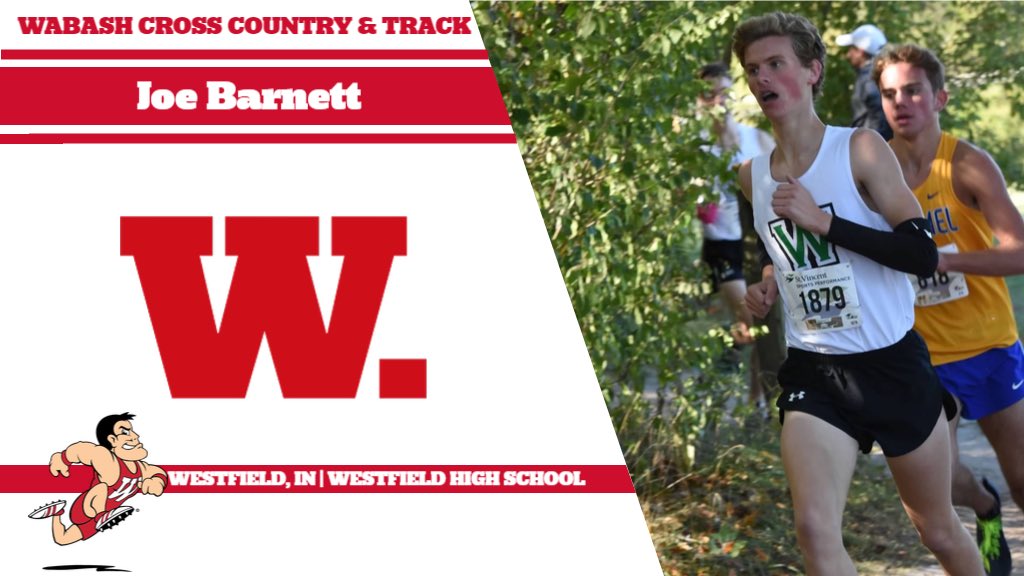 Join me in welcoming Joe Barnett to the Redpack! Joe was a standout student-athlete for Westfield HS and looks to be a big contributor at Wabash. Glad to bring in another from <a href="/WestfieldXCTF/">Westfield XCTF</a> ! Welcome, Joe!
