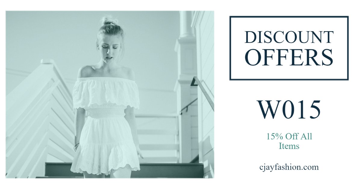 Shop and Get 15 % OFF , all items .  CODE : W015
✨ cjayfashion.com  ✨