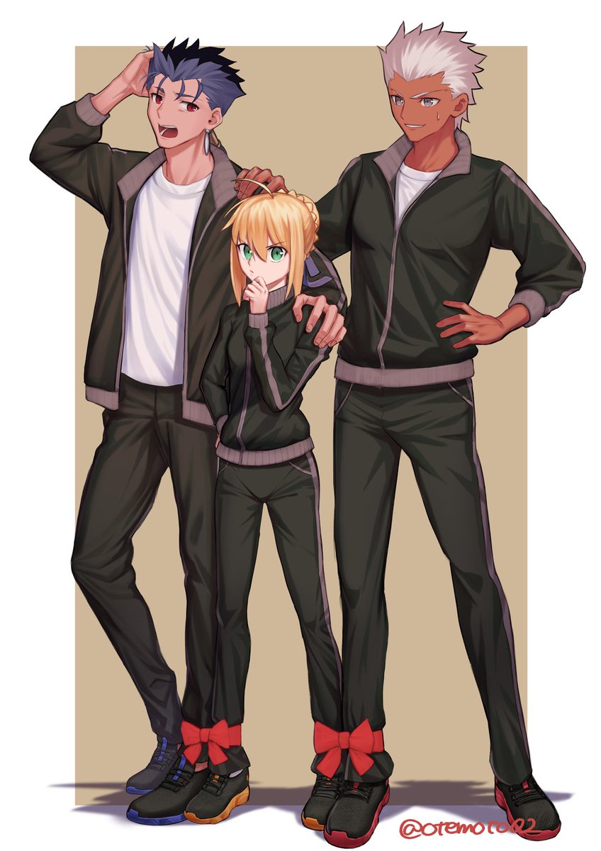 Fate Sn三騎士で三人四脚 のサイズ差が良い