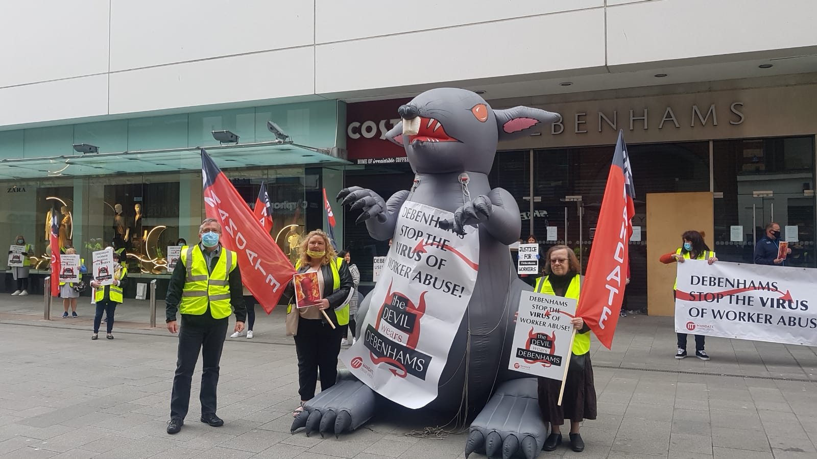 The Devil Wears Debenhams on Twitter: "Pictures from the #Debenhams protest  on Henry Street in Dublin today. Workers are demanding that their jobs are  saved and if that's not possible they want