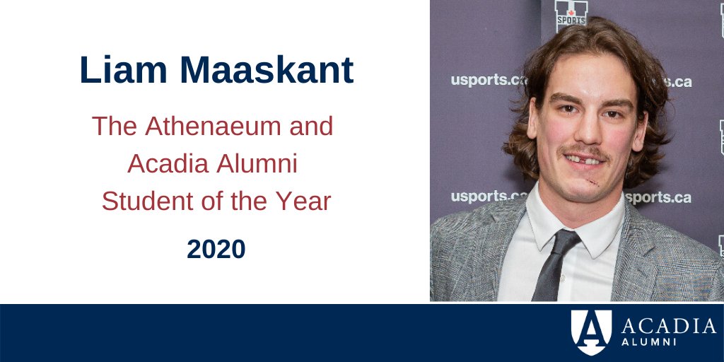 Acadia Alumni (@acadia_alumni) on Twitter photo The Acadia Alumni Association, in cooperation with <a href="/athonline/">The Athenaeum</a>, is proud to announce that Clinton, Ontario native Liam Maaskant (’19) is the recipient of the Student of the Year Award for 2020.
More: www2.acadiau.ca/alumni-friends…
#AcadiaU #AcadiaProud The Acadia Alumni Association, in cooperation with <a href="/athonline/">The Athenaeum</a>, is proud to announce that Clinton, Ontario native Liam Maaskant (’19) is the recipient of the Student of the Year Award for 2020.
More: www2.acadiau.ca/alumni-friends…
#AcadiaU #AcadiaProud
