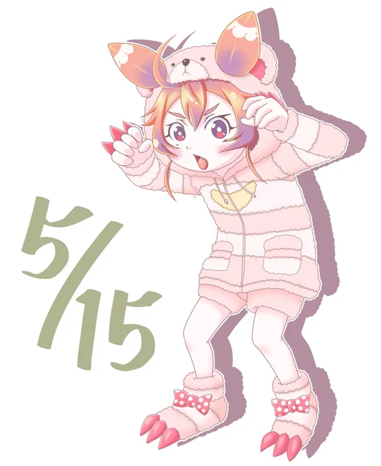 おそくなりましたが りぷありがとうございました!  がおー #いちごのあとりえ #森中びじゅつかん #毎月15日はいちごちゃんの日 #1番目にリプきたライバーに2番目にリプきたライバーの服を着せる