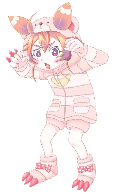 おそくなりましたが りぷありがとうございました!  がおー #いちごのあとりえ #森中びじゅつかん #毎月15日はいちごちゃんの日 #1番目にリプきたライバーに2番目にリプきたライバーの服を着せる