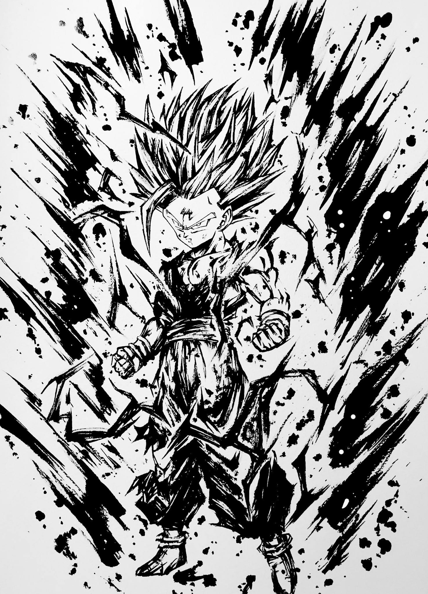 かず Sur Twitter 間違えたので再投稿します スーパーサイヤ人2孫悟飯 墨絵 ドラゴンボール Sdbhお絵かき大会 かず Sur Twitter 間違えたので再投稿します スーパーサイヤ人2孫悟飯 墨絵 ドラゴンボール Sdbhお絵かき大会
