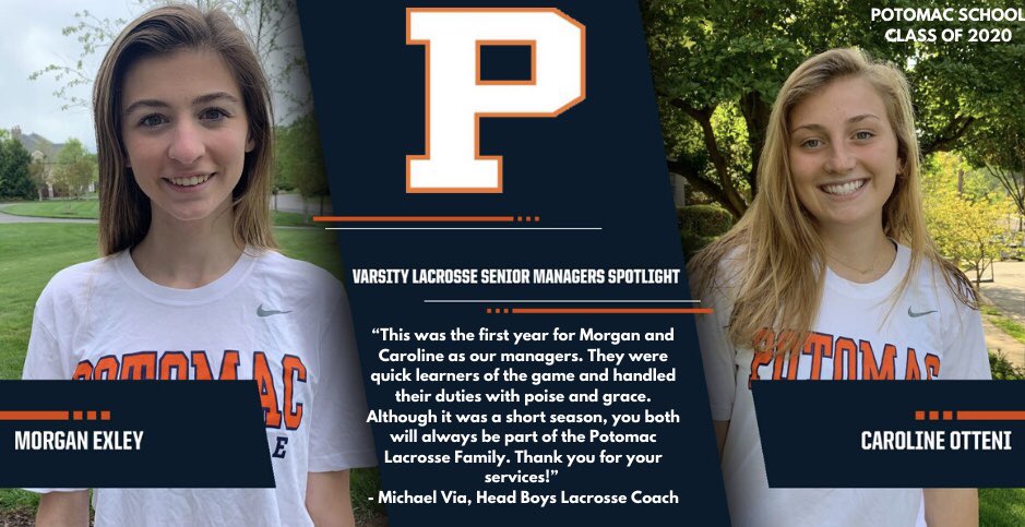 ⭐️ Senior Spotlight: Morgan Exley⁣
⁣
- Attended Potomac since the 8th grade⁣
- member of the Varsity Swim team⁣
- member of the Service Learning Club⁣
- Manager of the Varsity Girls Soccer team⁣
- Plans to attend Notre Dame⁣
⁣
🥍🥍🥍🥍⁣