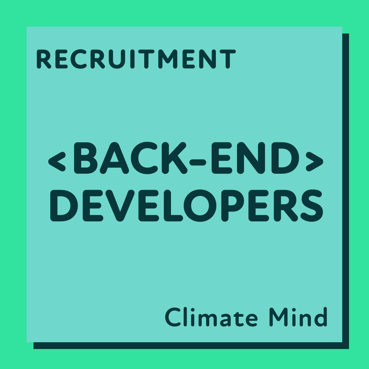 Climate_Mind's tweet image. We are searching for #backenddevs to join our team, specifically devs who have experience with #userdata, but would love the opportunity to speak with any devs that would like to take action against climate change using their existing skills.
Drop us a DM, please RT
#developers