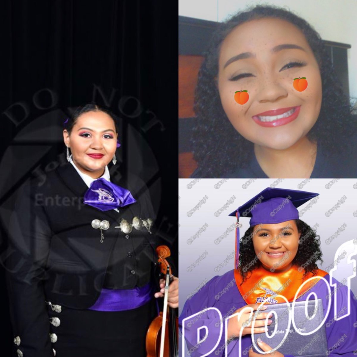 🧡💜SENIOR SPOTLIGHT💜🧡 REGINA NEVAEH HERNANDEZ - loves the color yellow -plays many instruments - wants to study music here in El Paso, then study at Chaminade university to be a CSI agent.