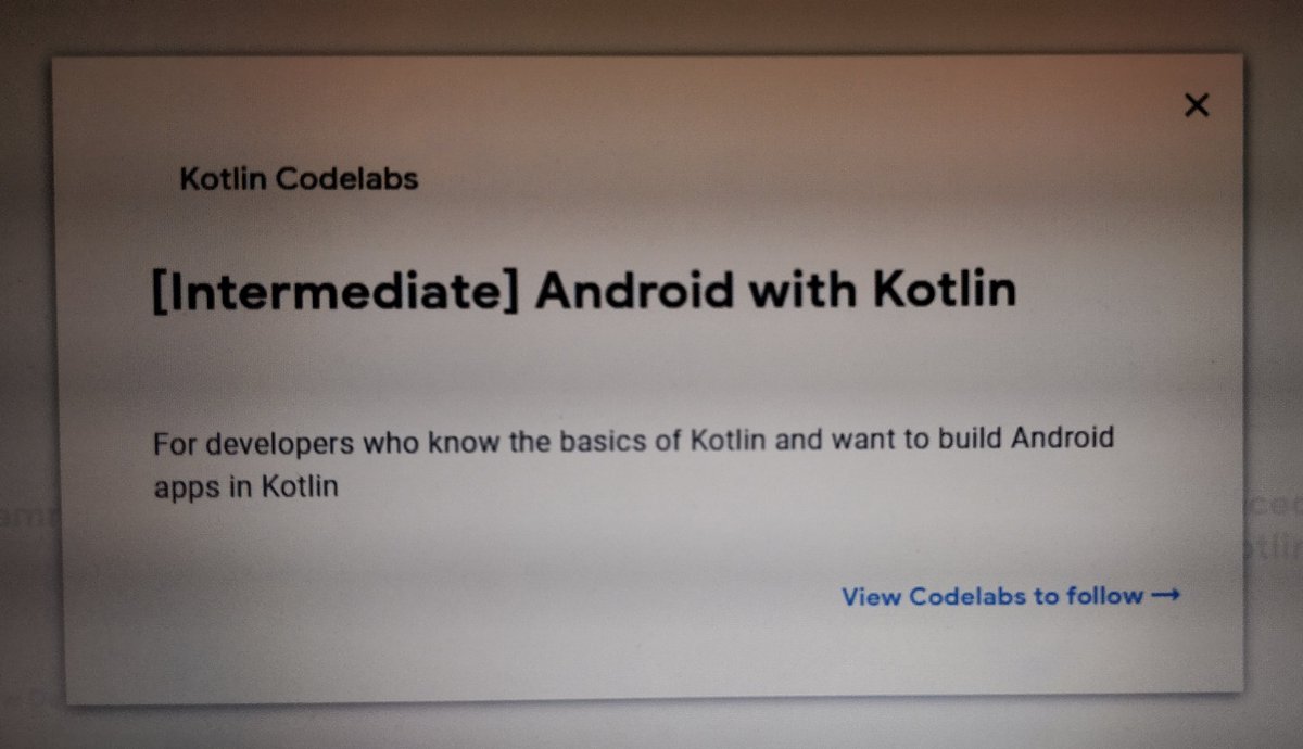 sagargkr's tweet image. Day 7-8/30: Ended the beginner's track and now will shift into intermediate track. Moreover, need to think about an app for development. Will develop a rough wireframe while learning now.
#30DaysOfKotlin @GoogleDevsIN
#KotlinLearning