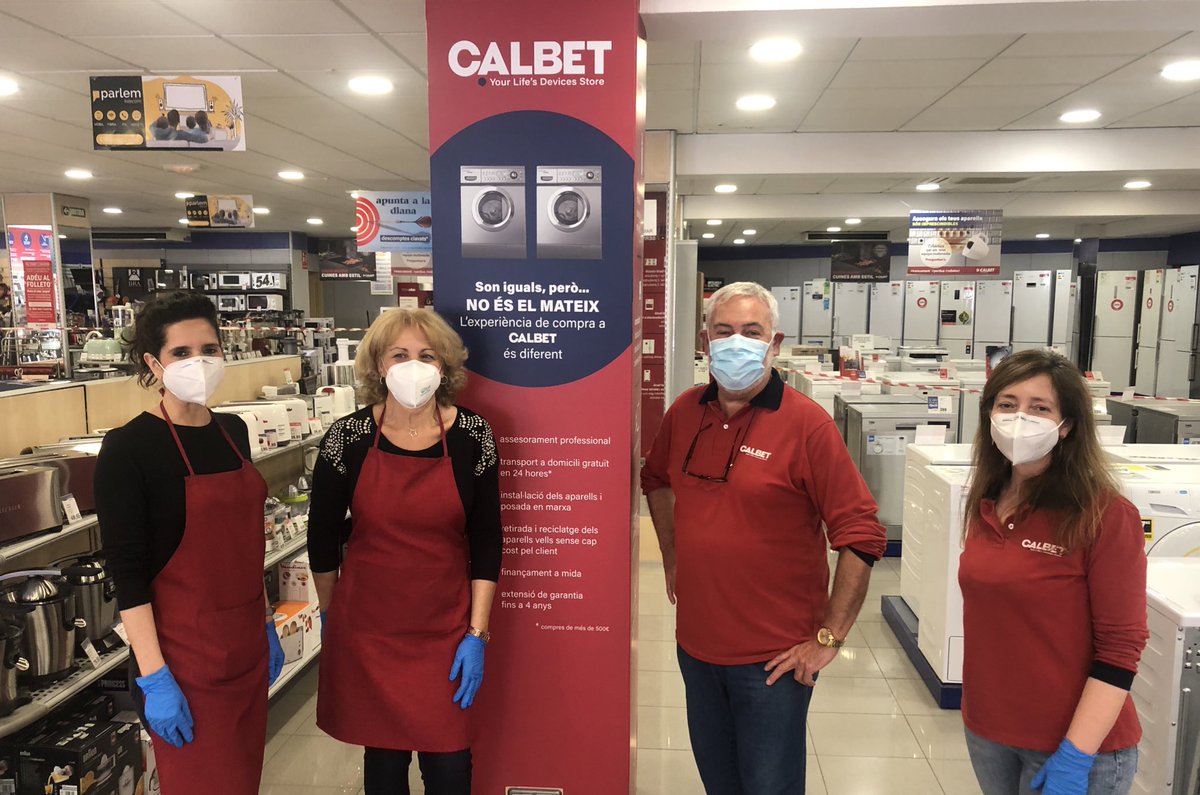 calbet_e's tweet image. Tenim OBERTES totes les nostres botigues a Catalunya i Balears. Tenim les botigues adaptades i estem preparats amb totes les mesures de seguretat. 
A partir de dilluns 18 ja no caldrà demanar cita prèvia.
US ESPEREM !!