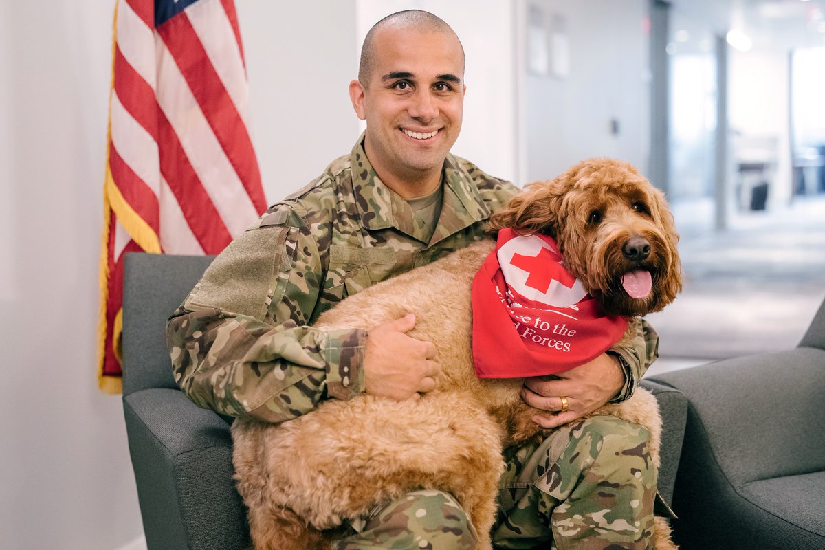 RedCross's tweet photo. For #ArmedForcesDay, we want to say thank you to all our active duty service members! Supporting the military and their families has been a key part of our mission since the Spanish American War. https://t.co/BGFoEEs7Sm
