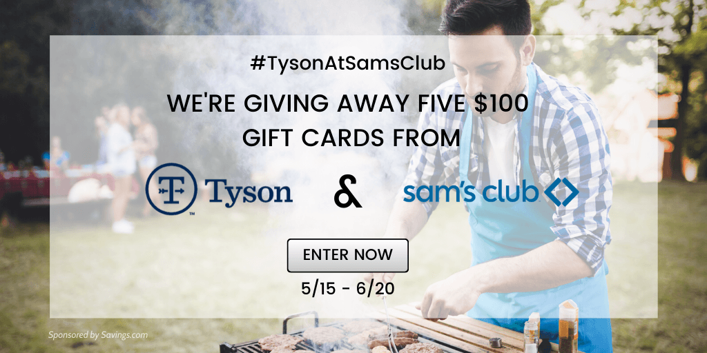LifeWithKathy's tweet photo. #ad Enter to win a $100 gift card to Sam's Club. There will be a total of 5 winners! https://t.co/2F78pIkQgw #TysonAtSamsClub #Giveaway #GiftCard https://t.co/czDbVNGJro