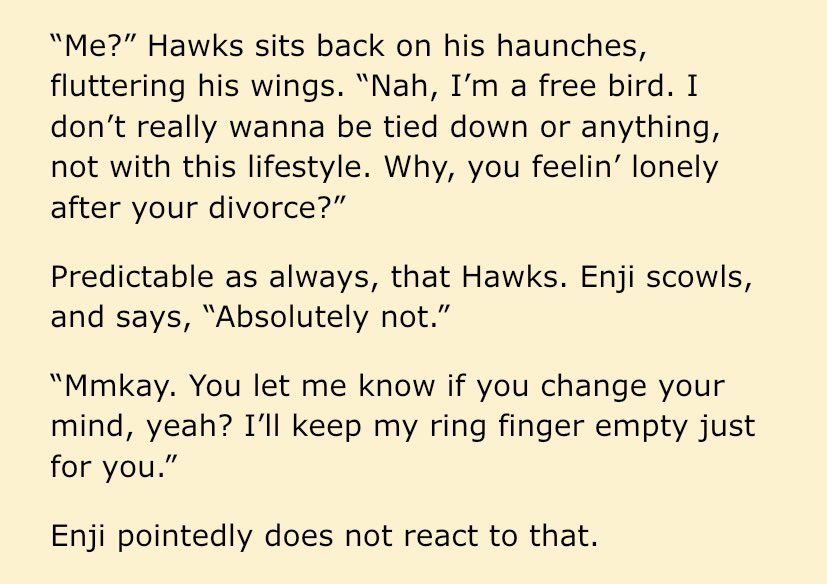 8. a line from a wip! i hope i can finish this one day bc this fic has a lot of good scenes heh