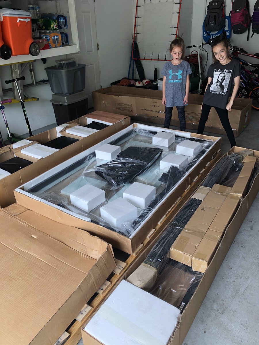 Coach_DJ_Brown's tweet photo. Step 1 to our backyard half basketball court...secure the purchase of the hoop! #MegaSlamXL โน๐ปโโ๏ธโน๐ผโโ๏ธโน๏ธโโ๏ธ
#72inchBackboard ๐
#RegulationSize https://t.co/fRlotmc3OB