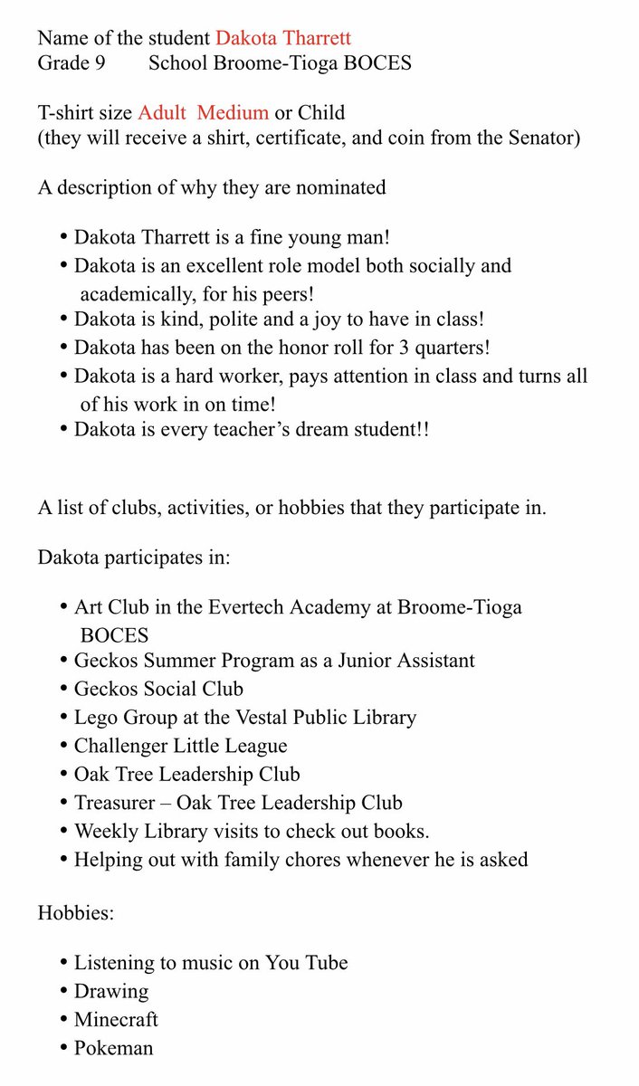 dakota sizer program